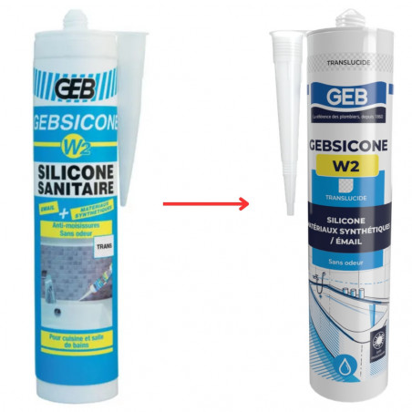 Gebsicone silicone w2 transparent 310 ml