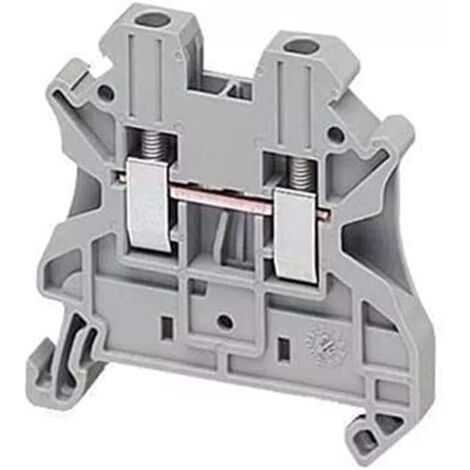 Bornes á vis - passant - 2 points - 2,5mm² - gris