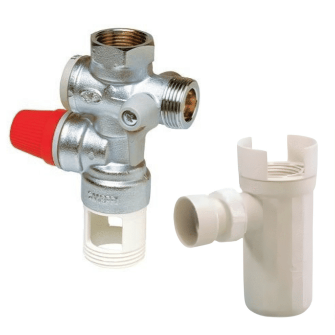 Groupe de securite 3/4 + reducteur 1/2 pour chauffe eau -