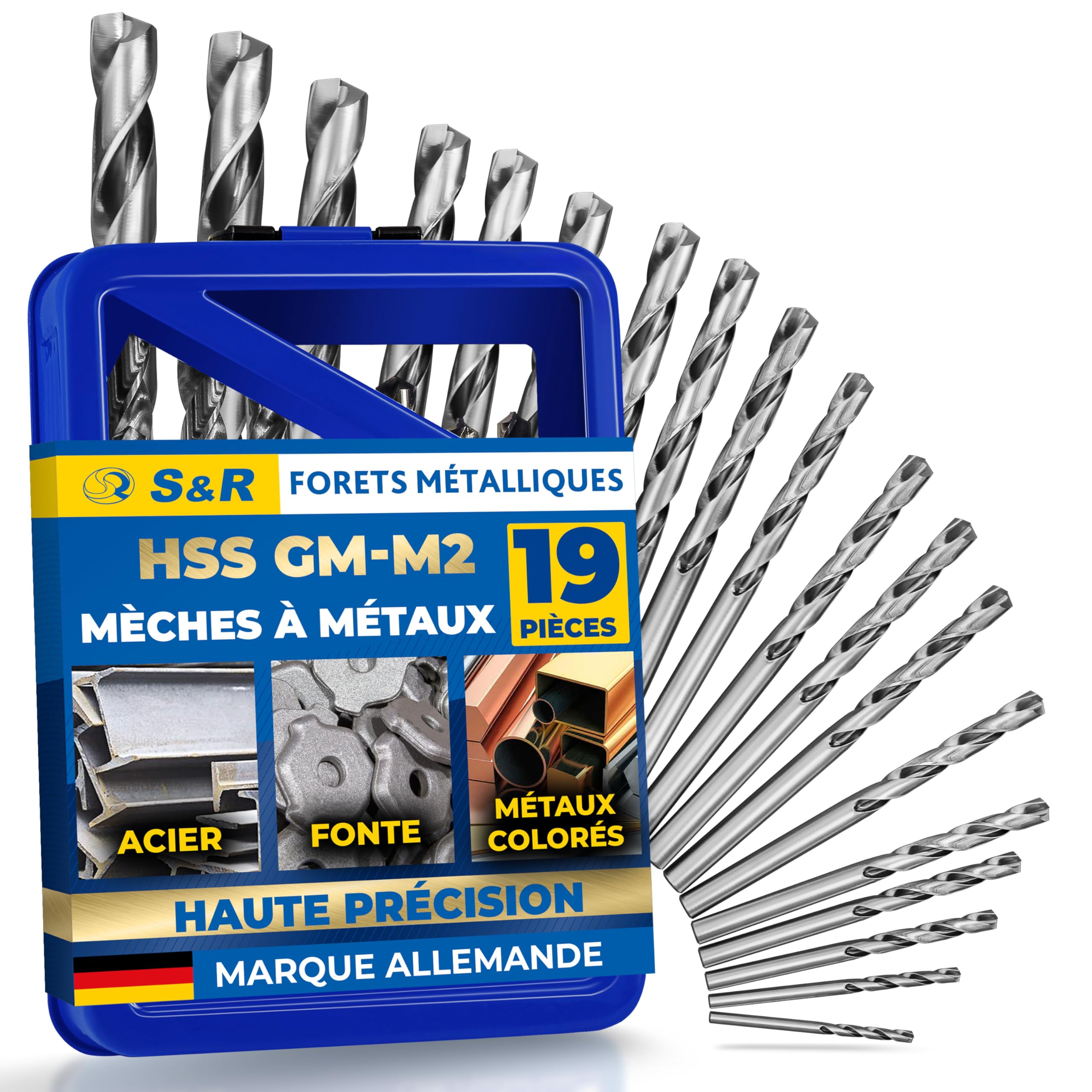 Set 10 forets metal d.1-10mm split