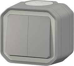 Inter double v v gris app plexo 10a - (cplt )