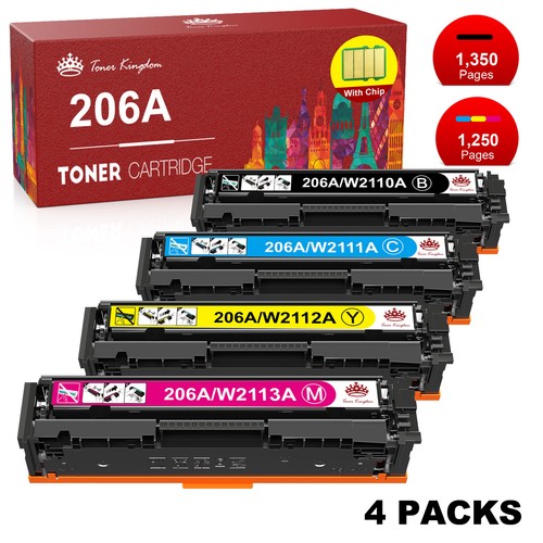 Toner magenta hp n°207a color laser jet pro m255dw, m282, m283 (1350p)