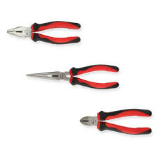 Jeu 3 pinces poignee bimatiere